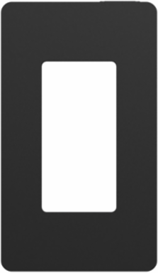 X Series 1 Gang Screwless Wall Plate Black 7 mm Depth, 120 mm Height