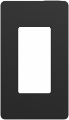 X Series 1 Gang Screwless Wall Plate Black 7 mm Depth, 120 mm Height