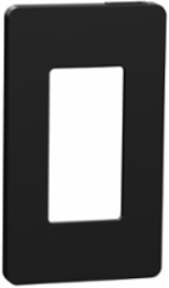 X Series 1 Gang Screwless Wall Plate Black 7 mm Depth, 120 mm Height