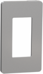 X Series 1 Gang Screwless Wall Plate Matte Gray 70mm x 120mm Plastic