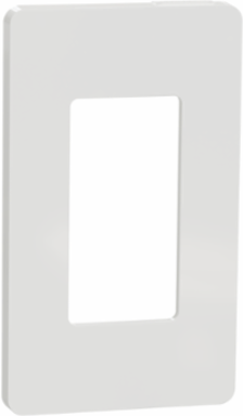 X Series 1 Gang Screwless Wall Plate, 70mm x 120mm, Plastic, Matte White