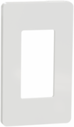 X Series 1 Gang Screwless Wall Plate, 70mm x 120mm, Plastic, Matte White