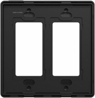 X Series 2 Gang Screwless Wall Plate 70 mm x 120 mm Matte Black