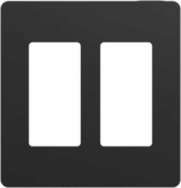 X Series 2 Gang Screwless Wall Plate 70 mm x 120 mm Matte Black