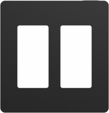 X Series 2 Gang Screwless Wall Plate 70 mm x 120 mm Matte Black