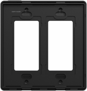 X Series 2 Gang Screwless Wall Plate 70 mm x 120 mm Matte Black
