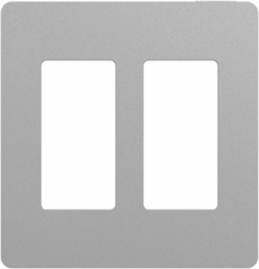 X Series 2 Gang Screwless Wall Plate Matte Gray 116 mm x 120 mm