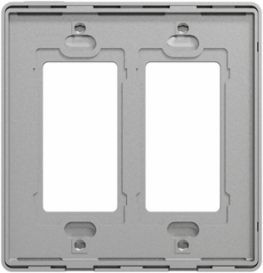 X Series 2 Gang Screwless Wall Plate Matte Gray 116 mm x 120 mm