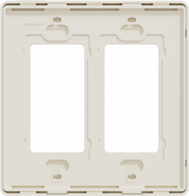 X Series 2 Gang Screwless Wall Plate Light Almond 120mm x 116mm