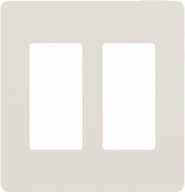 X Series 2 Gang Screwless Wall Plate Light Almond 120mm x 116mm