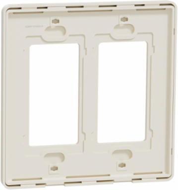 X Series 2 Gang Screwless Wall Plate Light Almond 120mm x 116mm
