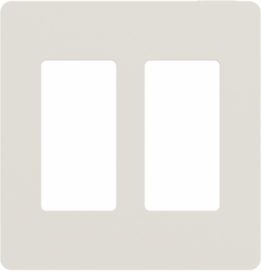 X Series 2 Gang Screwless Wall Plate Light Almond 120mm x 116mm
