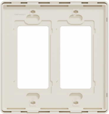 X Series 2 Gang Screwless Wall Plate Light Almond 120mm x 116mm