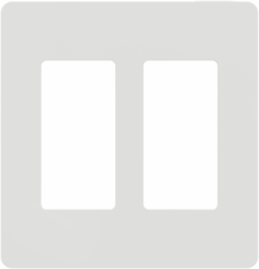 X Series 2 Gang Screwless Wall Plate 116 mm x 120 mm Matte White