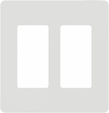 X Series 2 Gang Screwless Wall Plate 116 mm x 120 mm Matte White