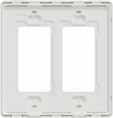 X Series 2 Gang Screwless Wall Plate 116 mm x 120 mm Matte White