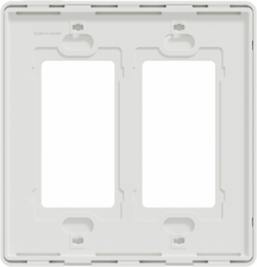 X Series 2 Gang Screwless Wall Plate 116 mm x 120 mm Matte White