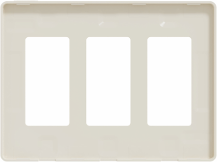 X Series 3 Gang Screwless Wall Plate 120 mm x 162 mm Light Almond