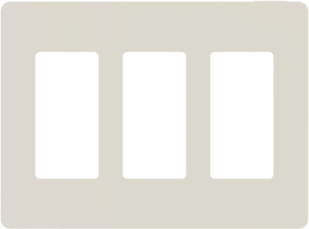 X Series 3 Gang Screwless Wall Plate 120 mm x 162 mm Light Almond