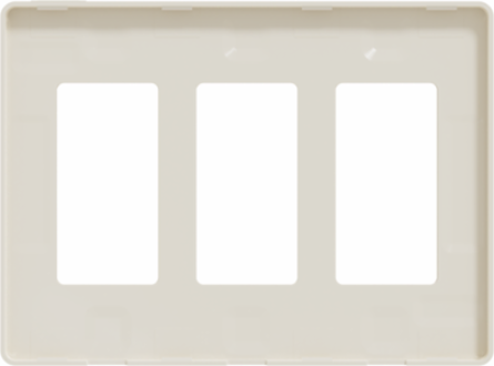 X Series 3 Gang Screwless Wall Plate 120 mm x 162 mm Light Almond