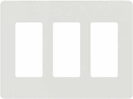 X Series 3 Gang Screwless Wall Plate, 162 mm x 120 mm, Matte White