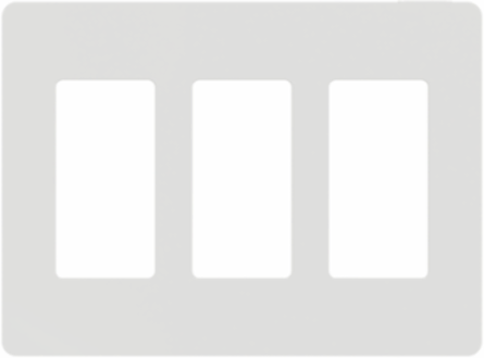 X Series 3 Gang Screwless Wall Plate, 162 mm x 120 mm, Matte White