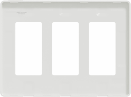 X Series 3 Gang Screwless Wall Plate, 162 mm x 120 mm, Matte White