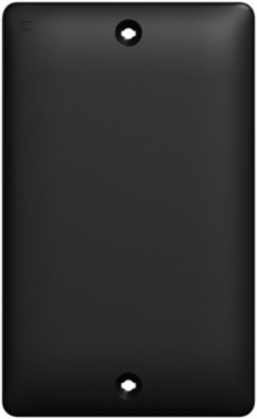 X Series 1 Gang Matte Black Blank Wall Plate, 70 mm x 114 mm x 7 mm
