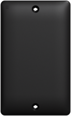 X Series 1 Gang Matte Black Blank Wall Plate, 70 mm x 114 mm x 7 mm