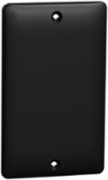 X Series 1 Gang Matte Black Blank Wall Plate, 70 mm x 114 mm x 7 mm