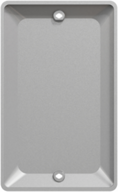 X Series 1 Gang Blank Wall Plate Polycarbonate 70mm x 114mm Matte Gray
