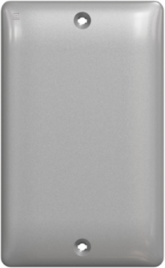 X Series 1 Gang Blank Wall Plate Polycarbonate 70mm x 114mm Matte Gray