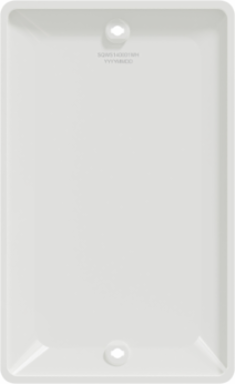 X Series Blank Wall Plate, 1 Gang, Polycarbonate, White, 70 mm x 114 mm