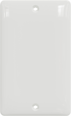 X Series Blank Wall Plate, 1 Gang, Polycarbonate, White, 70 mm x 114 mm