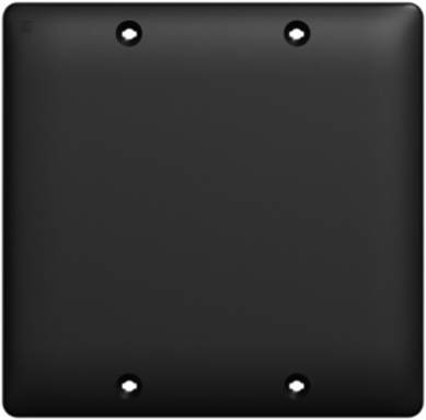 X Series 2 Gang Blank Wall Plate Matte Black 116mm x 114mm