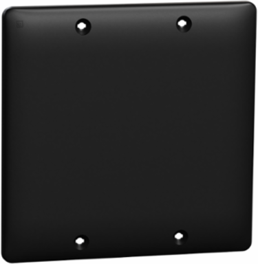 X Series 2 Gang Blank Wall Plate Matte Black 116mm x 114mm