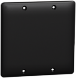 X Series 2 Gang Blank Wall Plate Matte Black 116mm x 114mm