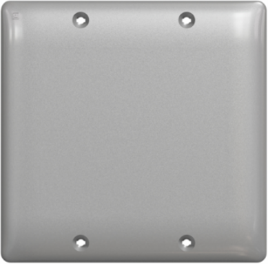 X Series 2 Gang Blank Wall Plate Matte Gray 116 mm x 114 mm Polycarbonate