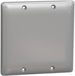 X Series 2 Gang Blank Wall Plate Matte Gray 116 mm x 114 mm Polycarbonate