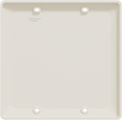 X Series 2 Gang Blank Wall Plate, 116mm Width, Light Almond