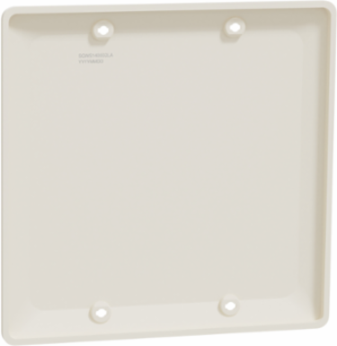 X Series 2 Gang Blank Wall Plate, 116mm Width, Light Almond