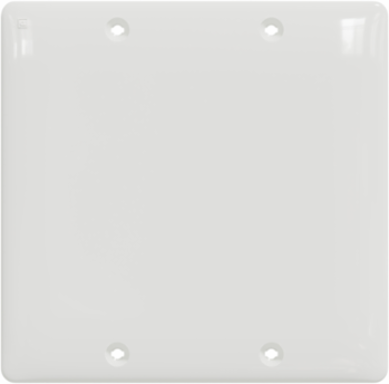 X Series 2 Gang Blank Wall Plate, Polycarbonate, 116 mm x 114 mm x 7 mm