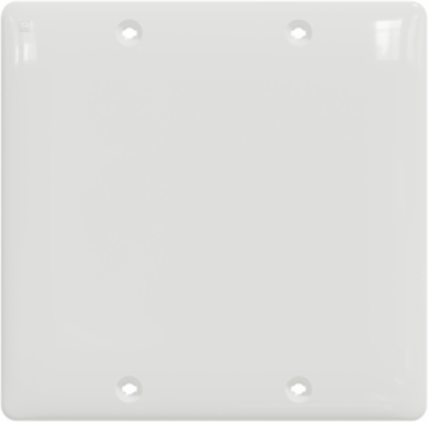 X Series 2 Gang Blank Wall Plate, Polycarbonate, 116 mm x 114 mm x 7 mm