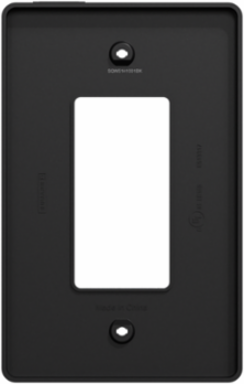 X Series 1 Gang Mid Size Plus Wall Plate Matte Black, 70 mm x 132 mm