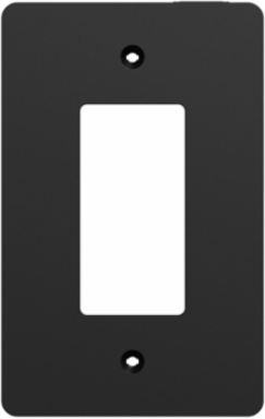 X Series 1 Gang Mid Size Plus Wall Plate Matte Black, 70 mm x 132 mm