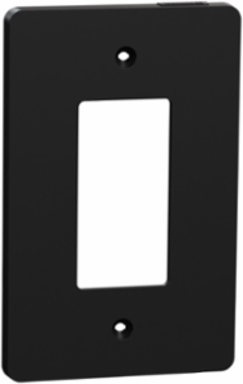 X Series 1 Gang Mid Size Plus Wall Plate Matte Black, 70 mm x 132 mm