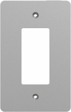 X Series Mid Size 1-Gang Wall Plate, Plastic, Grey, 132 mm Height