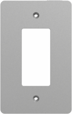 X Series Mid Size 1-Gang Wall Plate, Plastic, Grey, 132 mm Height