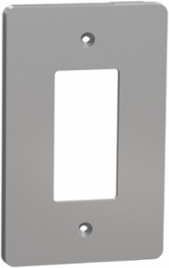 X Series Mid Size 1-Gang Wall Plate, Plastic, Grey, 132 mm Height