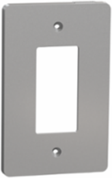 X Series Mid Size 1-Gang Wall Plate, Plastic, Grey, 132 mm Height